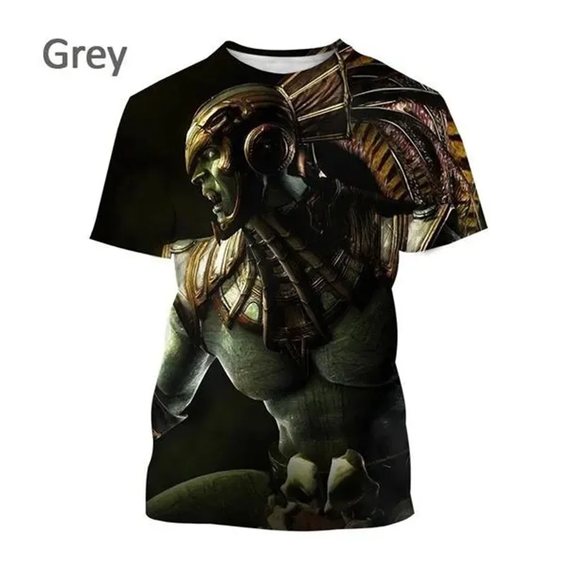 Fighting Game Mortal Kombat T Shirt For Men 3D Printed Summer Casual Cool Tee Tops Mens Short Eleeve Oversized Tshirt Streetwear