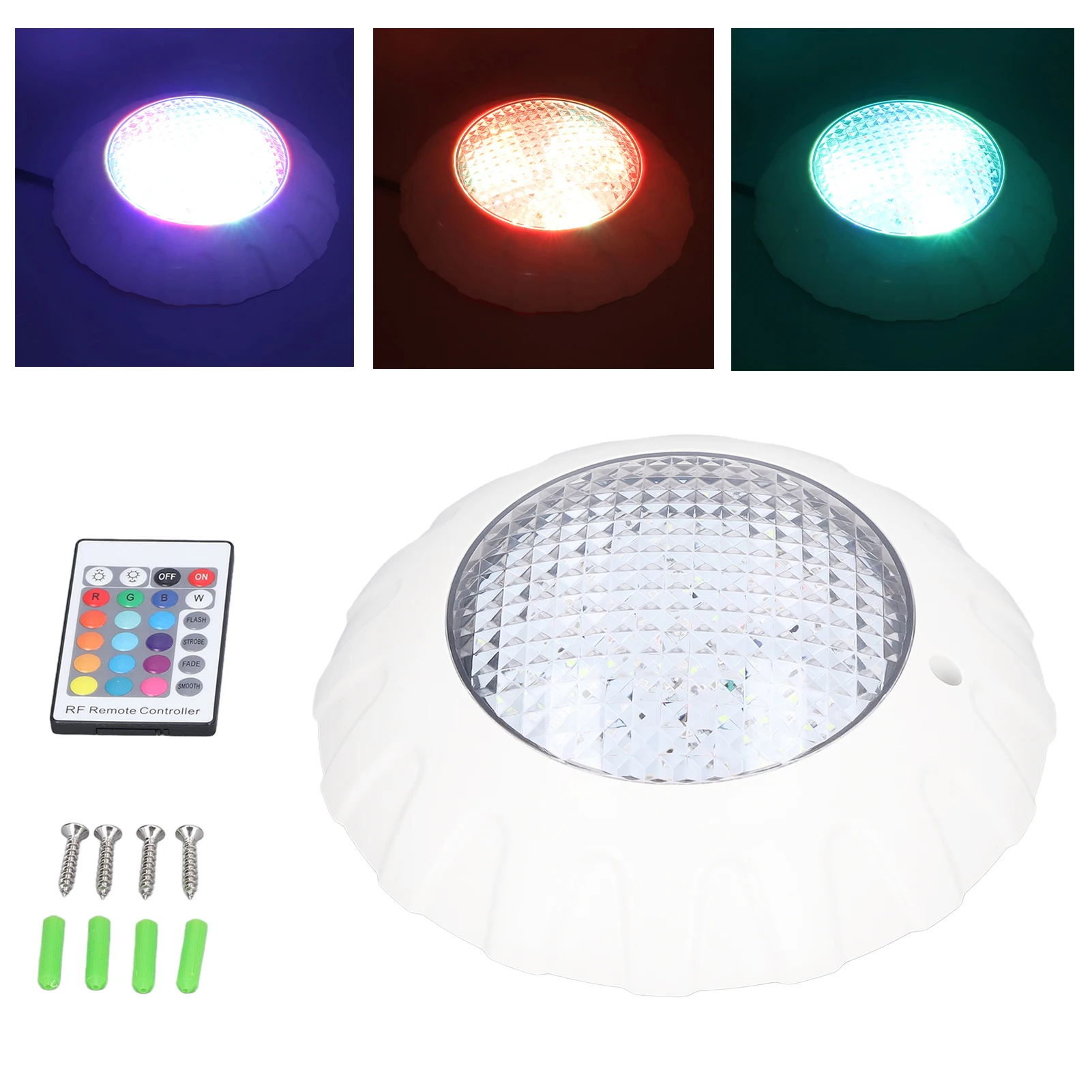 

Светодиодные фонари для бассейна DC12V/38W с дистанционным управлением IP68 Водонепроницаемые RGB Красочные энергосберегающие лампы для бассейна для пруда Фонтан Бассейн Светильники для бассейна