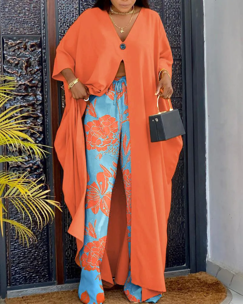 

Пляжный костюм для отдыха, женский модный комплект с V-образным вырезом, свободный повседневный комплект для отпуска, полиэстеровая ткань, для возраста 8-25 лет, лето 2023 г.