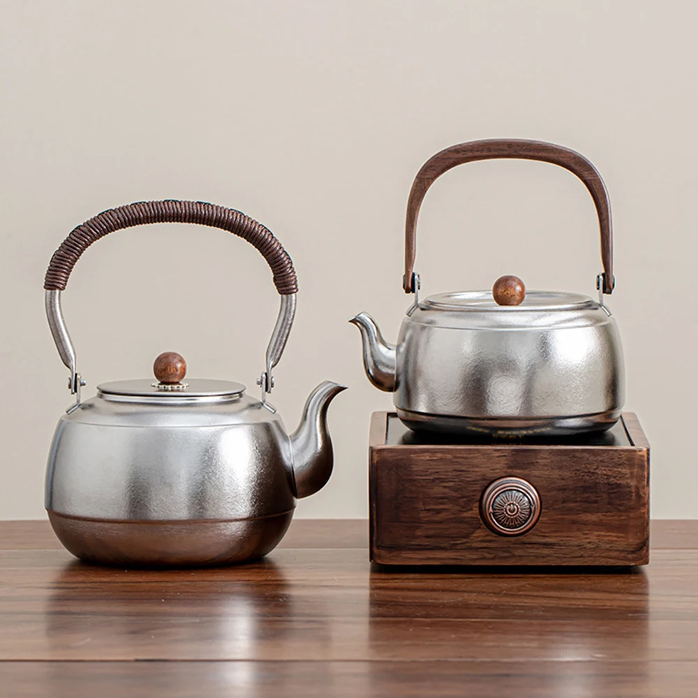 Pure Titanium kettle, Household brewing tea kettle, Outdoor boiling water kettle, E-LSH heated Titanium water bottle, 800/1500ml