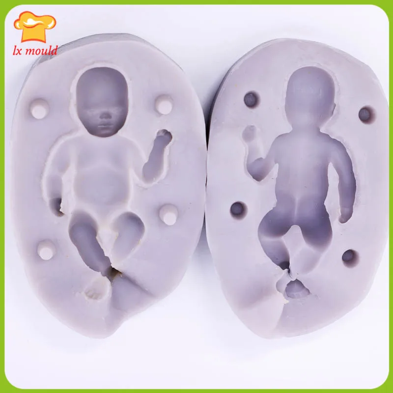 3D Newborn Baby Silicone Mold for Cake Decorating Wedding Soap & Candle Making Girl Silicone Cake Mold Baby Cake Decorating Tool