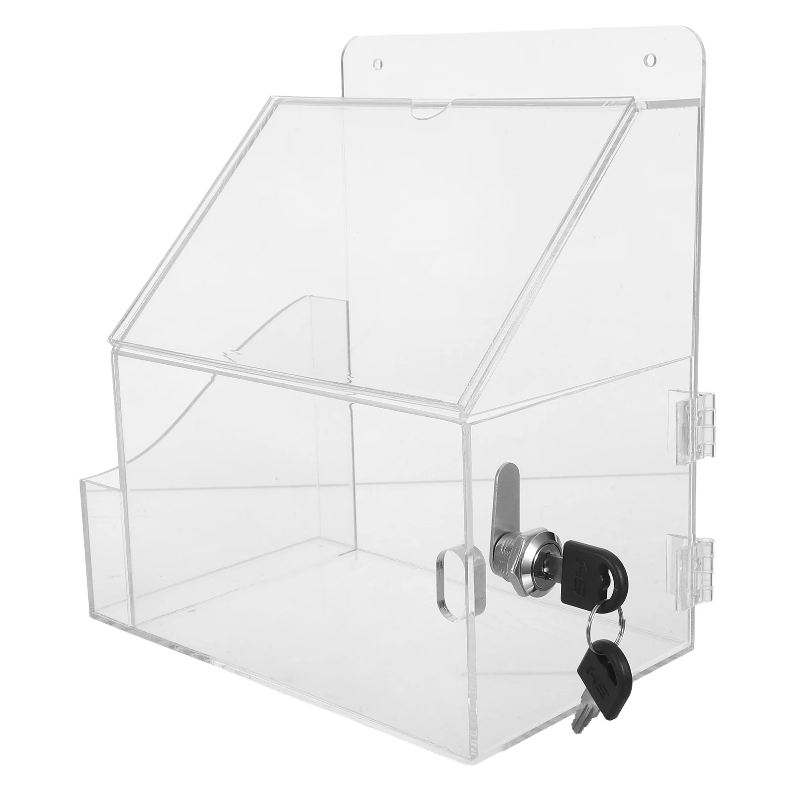 

Multifunctional Voting Box Clear Acrylic Donation Suggestion Container For Charity Fundraising Raffle Tickets Collection
