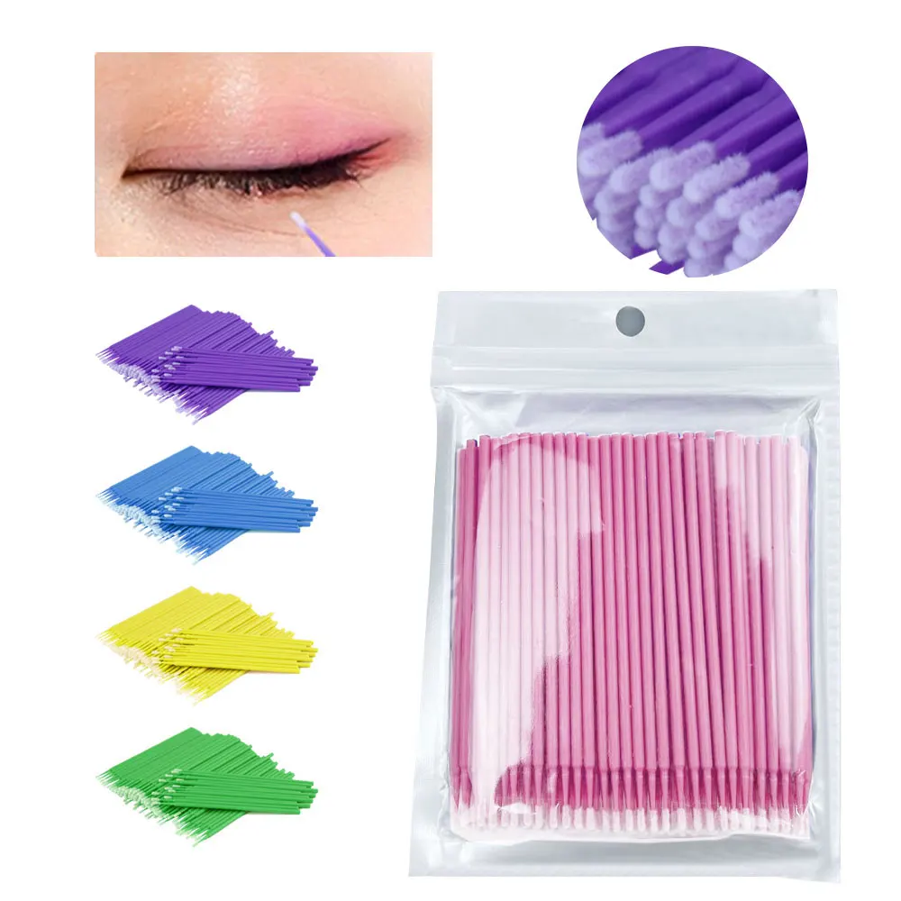 5 Bags Dental Disposable Micro Applicator Brush Dentistry Microbrush Eyelash Extensions Eyelash Glue Cleaning Makeup Applicator