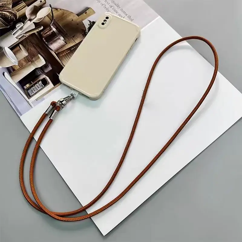 120cm Adjustable PU Leather Bag Strap Crossbody Shoulder Bag Strap Mobile Phone Lanyard Handbag Handle Replacement Bag Belt