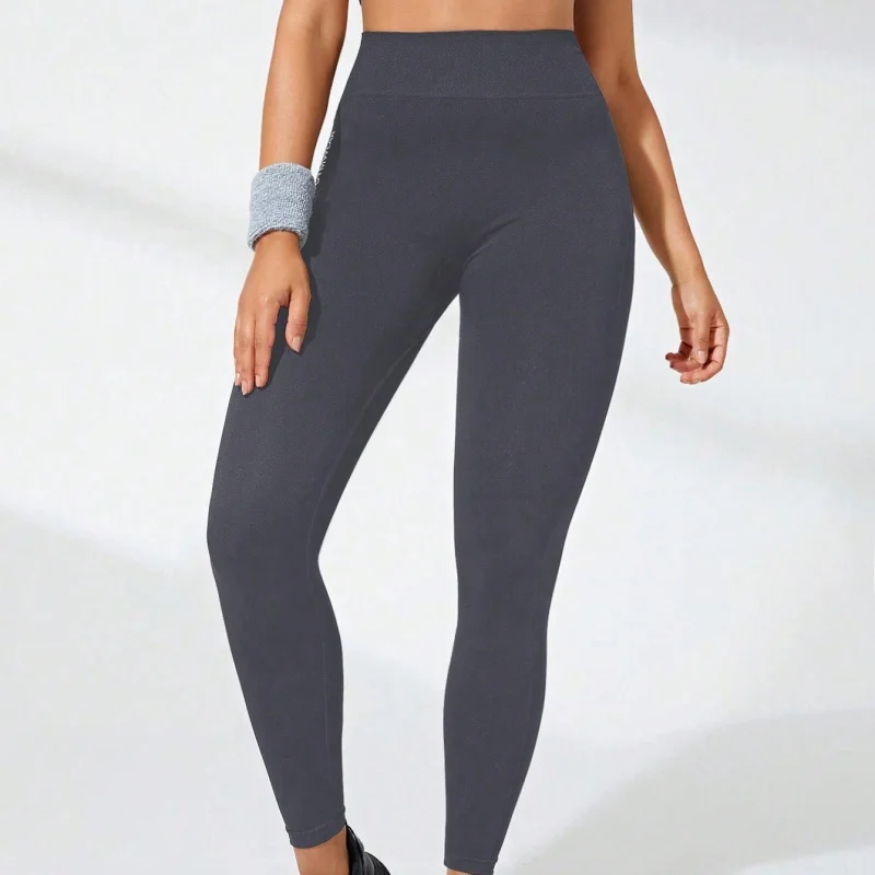 

Женские штаны для йоги с высокой талией, штаны для йоги против морщин, эластичные и мягкие, удобные для тренировок, спортивные штаны для спортзала.