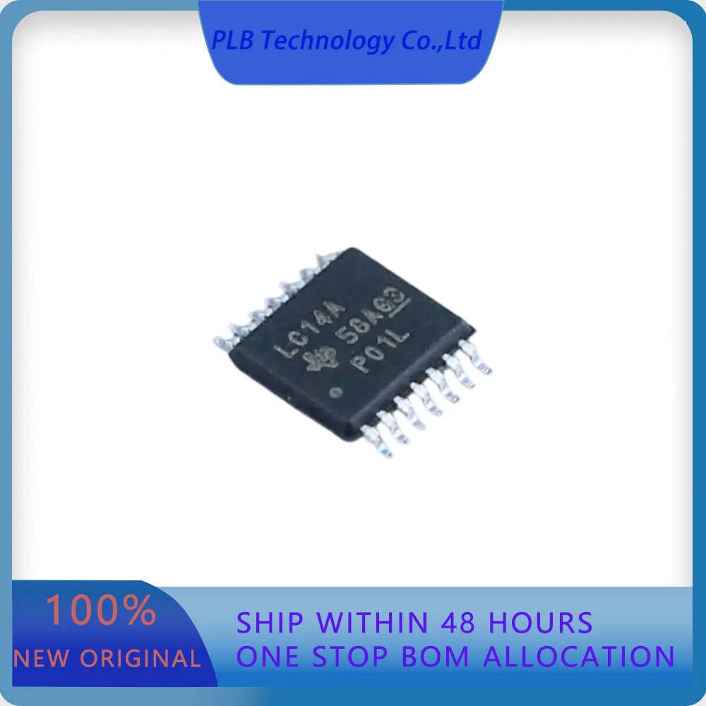 SN74LVC14APWR SN74LVC14  Schmitt Trigger 6 6.2ns@3.3V50pF 1uA 1.65V~3.6V TSSOP-14 Inverters Original Stock