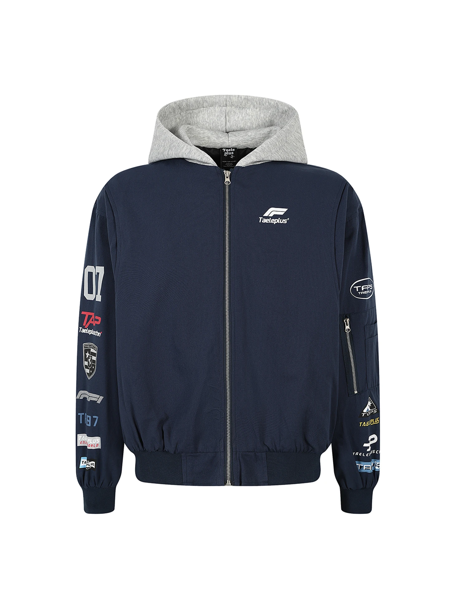 

American Retro Letter Print Hooded Open Cardigan Jaet Men's Spring Cleanfit Couple Sle Hoodie Outerwear Loose Fit Long Sl...