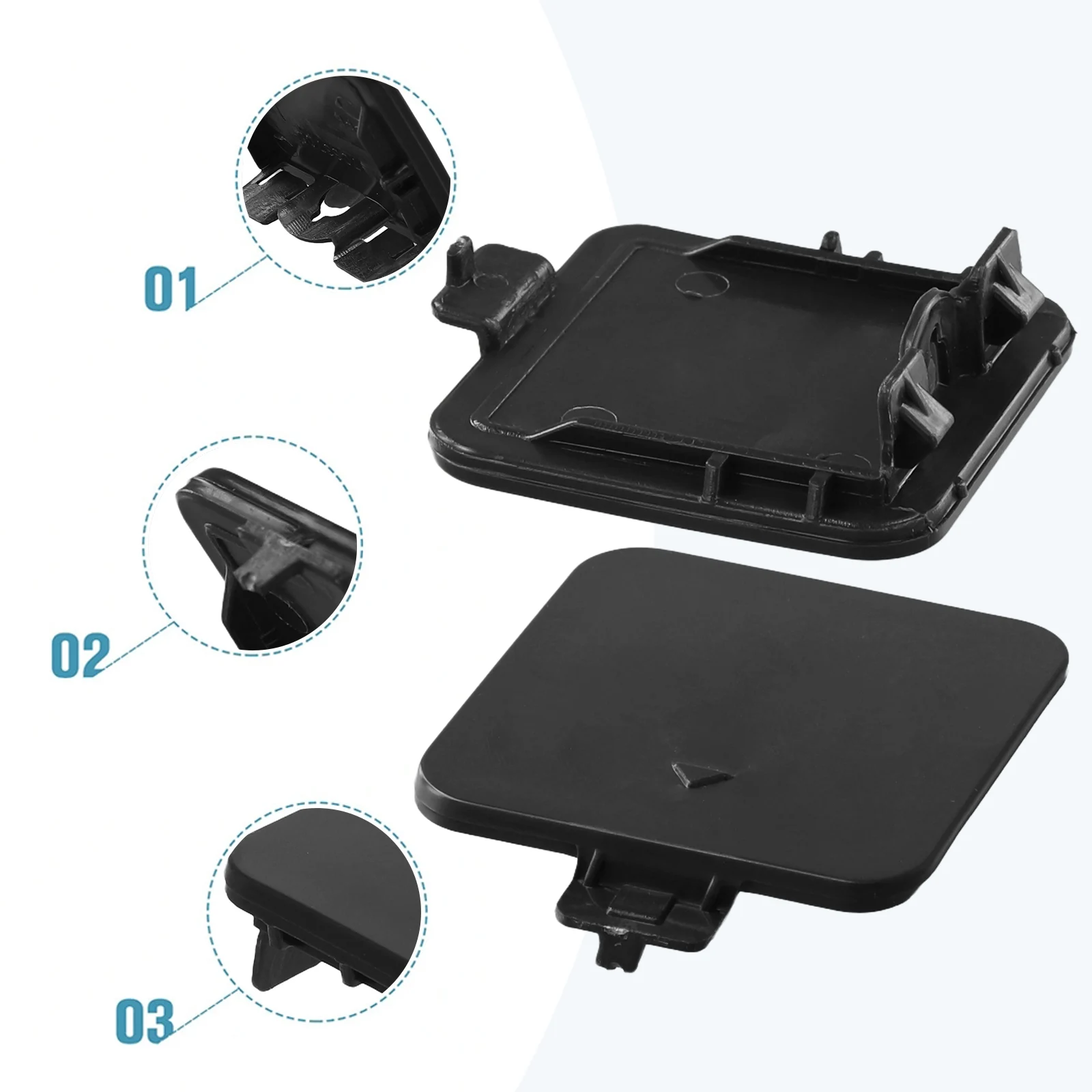 Front Bumper Tow Hook Cap Cover For BMW Pre-LCI 04-07 E60 E61 5 Series X3 03-10 Tow Eye Cap Trailer Traction Cover Clamshell