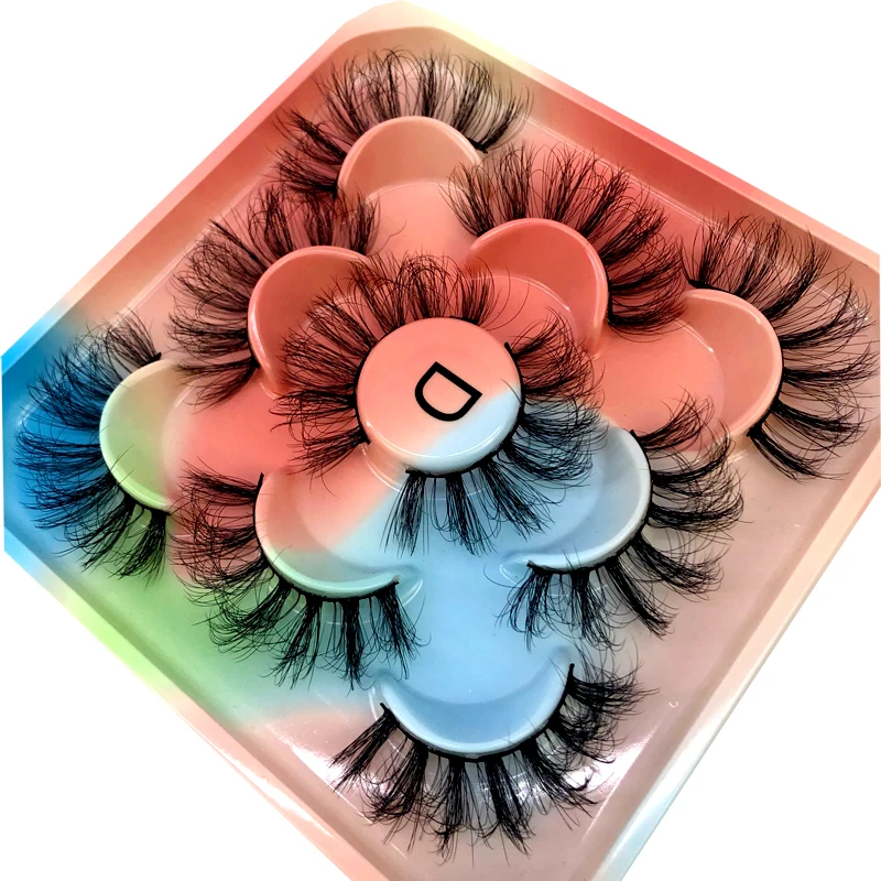 New 5-Pair 3D Mink Eyelash Dramatic Volume False Eyelash Extension False Eyelash Wholesale Makeup Tool