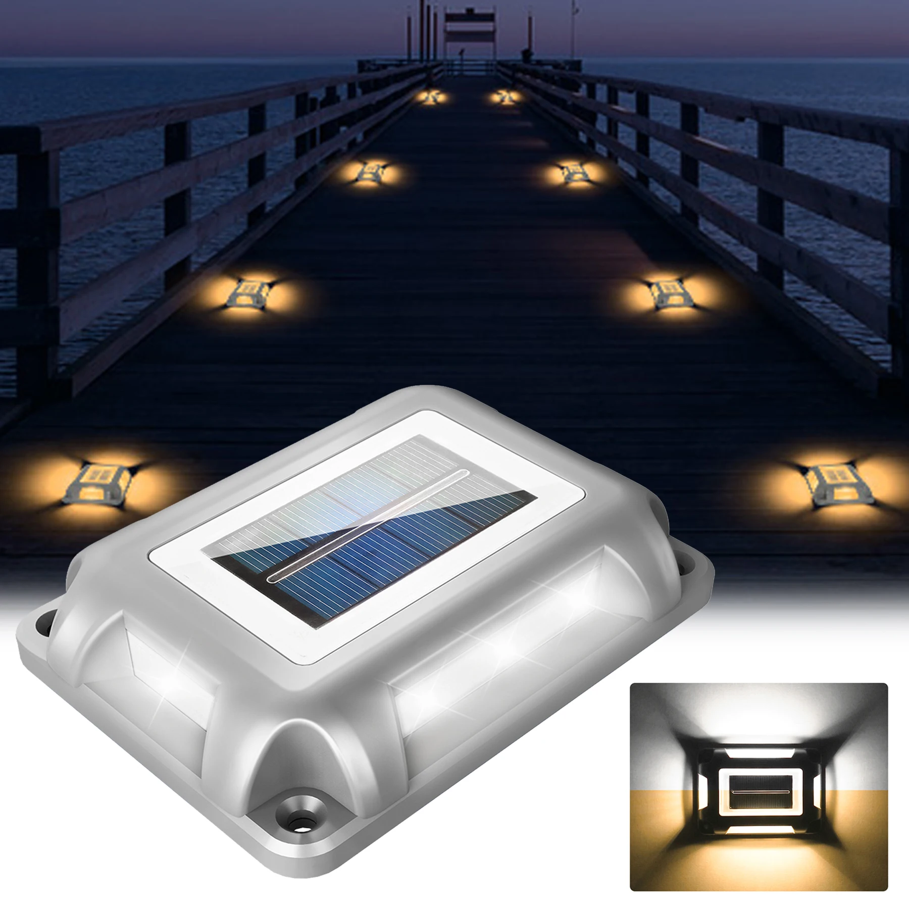 

1pc 16leds Super Bright Rectangle Solar Ground Light Solar Light IP65 Waterproof Driveway Markers Step Lights Solar Deck Light