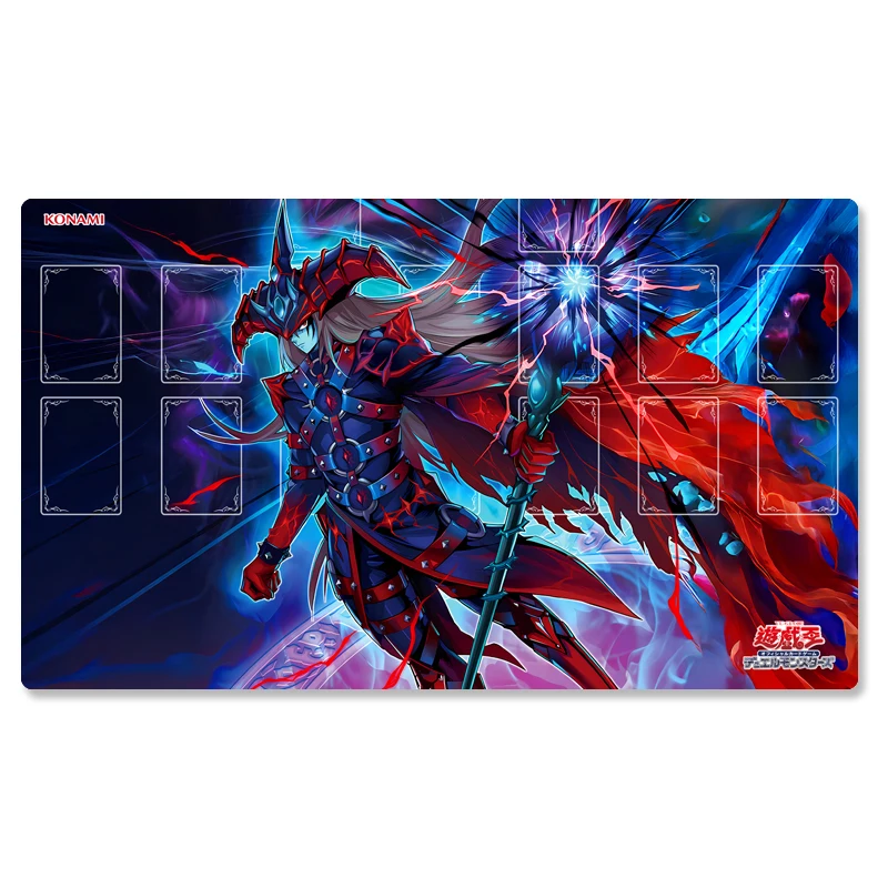 Yugioh Dark Magician of Chaos Play Mat Yu-Gi-Oh! TCG OCG ألعاب بطاقات التداول حصيرة Duel Plate المطاطية للسيارة