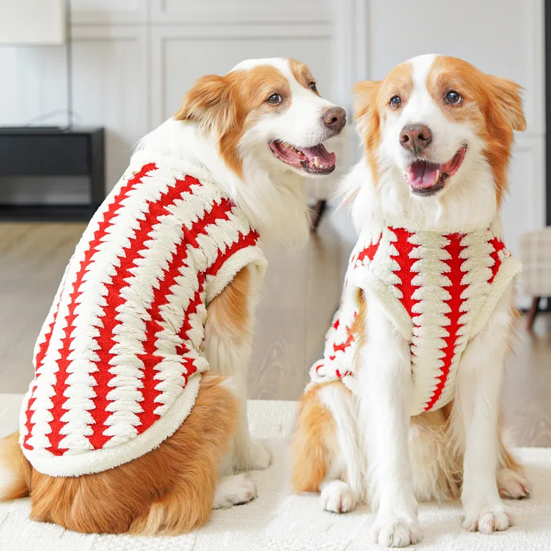 

Big Dog Clothes Windproof Winter Warm Vest for Medium Large Dogs Labrador Coat Golden Retriever Costume Pitbull Velvet Outfits