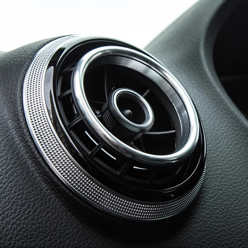 For Audi A3 8V S3 RS3 2014-2020 Air Center Console Vent Outlet Trim Inner Ring Cover Sportback Sedan Interior Car Accessories