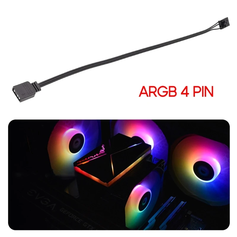 Corsair RGB용 ARGB 연장 케이블, 표준 ARGB 4 핀 5V 어댑터 커넥터 케이블, PVC ARGB 5V 라인, 25cm
