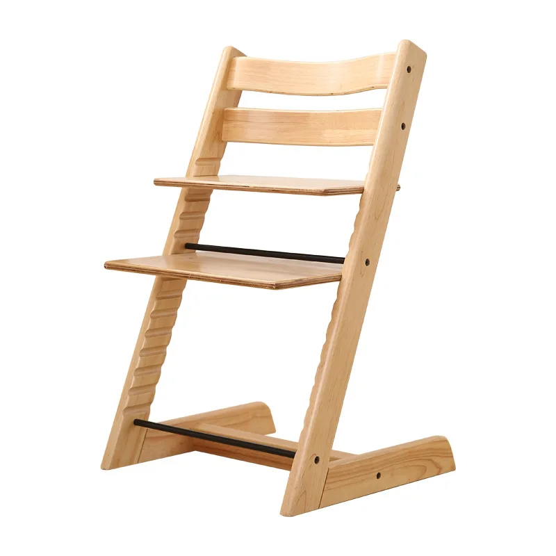 Nordic solid wood children  growth chair baby dining  baby dining chair learning c adjustable lifting.