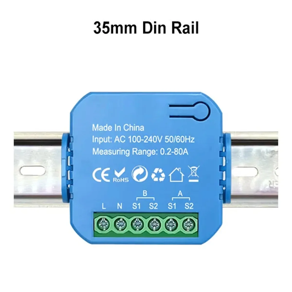 Tuya Smart ZigBee Energy Meter Dwukierunkowy z przekładnikiem prądowym Clamp Monitor aplikacji Moc 80A (1CT)