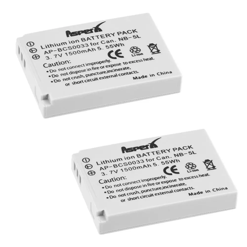 

1500mAh NB-5L Bateria NB 5L NB5L Camera Battery For Canon Powershot S110 SX200 SX210 SX220 SX230 IS HS IXUS 850 870 800