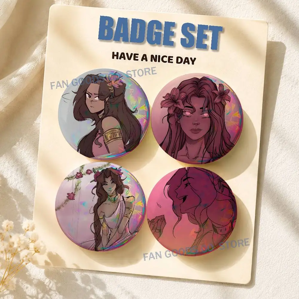 E-Epic The Musical C-irce Brooches for Backpack Accessories 25,32,44,58,75mm Round Enamel Pins 2-piece set Cartoon Anime Badge