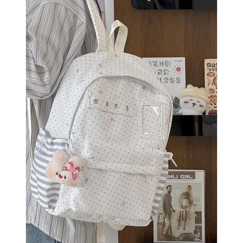 2026New forest-themed styleins Versatile backpack with a fresh, college-style look, cute school bag for female students, trendy