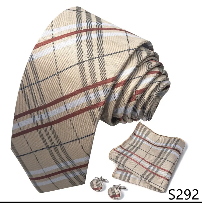 2024 Plaid/Striped Tie For Men Necktie Tartan Woven TR Material