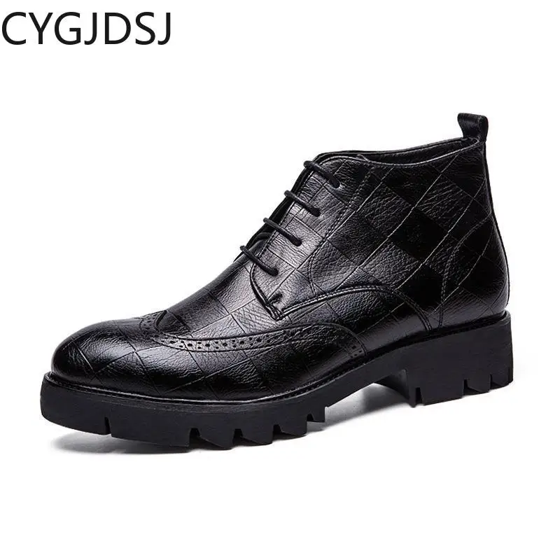 Casual Shoes for Men Ankle Boots for Men Leather Shoes for Men Werkschoenen Black Boots Casuales Werkschoenen Zapatillas Hombre