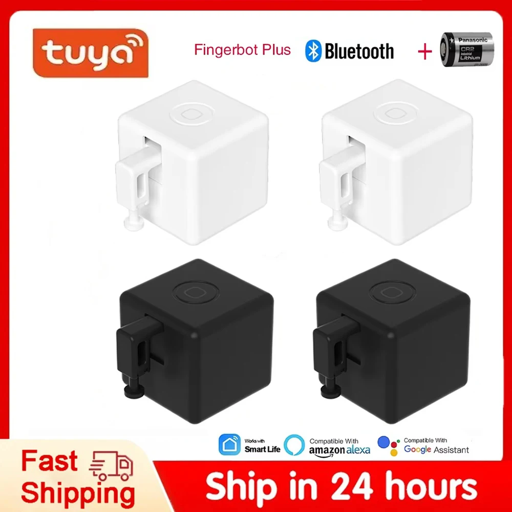 Tuya Plus Bluetooth Smart Touch Fingerbot Smart Clicker Switch Button Pusher Bot Remote Control App Work with Alexa Google Home