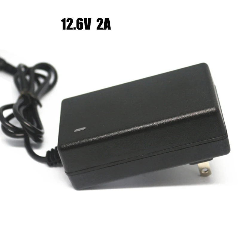 

100V-240V 12.6V 2A EU US Lithium Battery Charger 12 V Power Adapter 5.5 * 2.1mm Power Supply V 2A