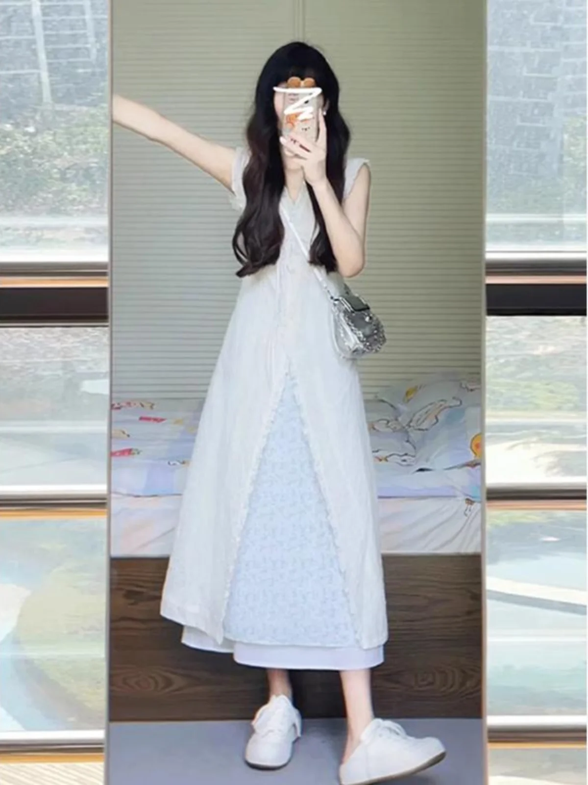 

Beach Vacation Women's Sleeveless Vest Dress Design Spring Summer 2025 New Style Fashionable Two-Piece Set Long Skirt