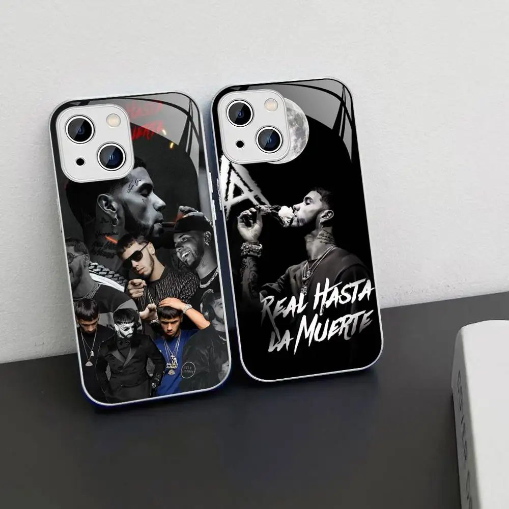 Anuel AA Real Hasta La Muerte Tempered Glass For Iphone 14 13 12 11 Pro Mini XS MAX 14Plus X XS XR Cover