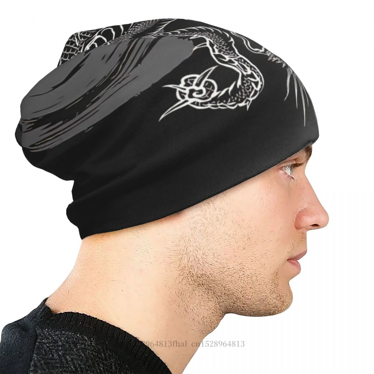 Bonnet Hats Japanese Art Tattoo Men Women\'s Thin Hat Japanese Dragon Autumn Spring Warm Cap Hip Hop Skullies Beanies Caps