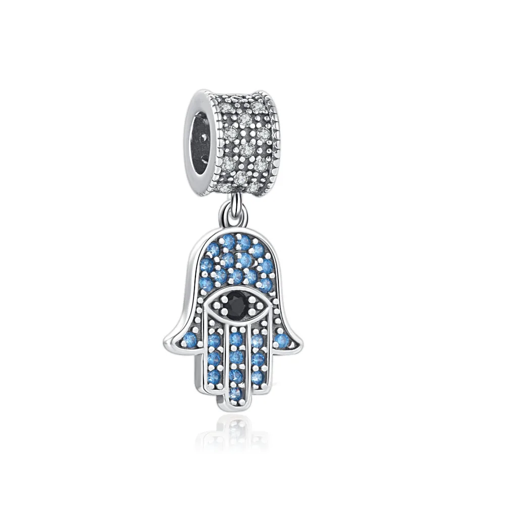 2026 Blue Series 925 Sterling Silver DIY Fine Stars Eagle Hand Eye Pendant Beads Fit Original Charms Bracelet Women Jewelry