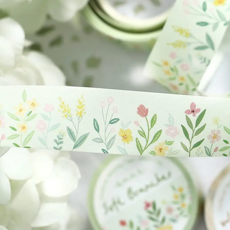 Custom. Letter's Lover Colorful Flower Dream Washi Tape Pastoral INS Style Journal Handmade Decoration Collage Material