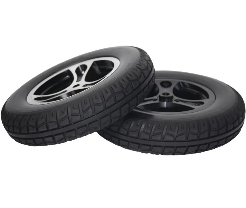 Electric wheelchair accessories 12-inch black PU tire has good quality and wear resistance.