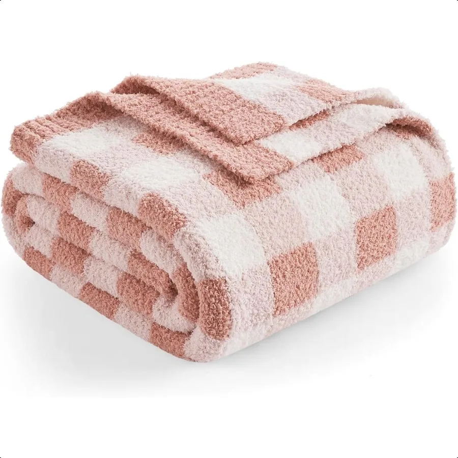 

Клетчатое одеяло для дивана, мягкие, уютные, теплые вязаные декоративные одеяла, двусторонние плед, пушистые пледы для дивана-кровати, плед