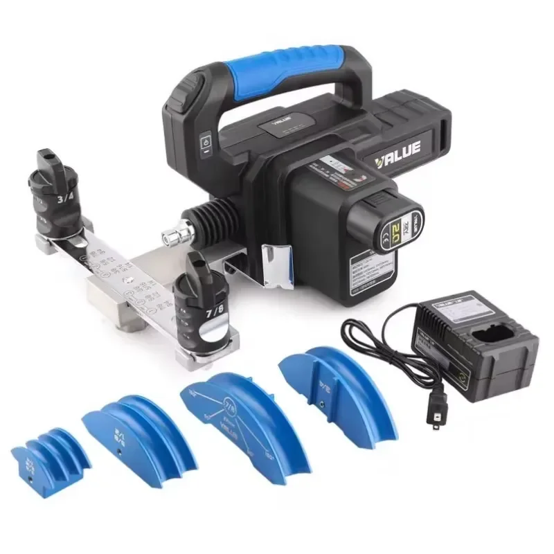 【CHIMU HOME】 Electric Pipe Bending Machine VEB-1 for VALUE Lithium Battery Tube Bender for HVAC Cooling Service Tool