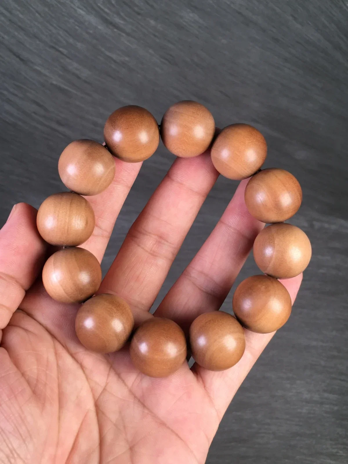 

Authentic Indian Old Mountain Sandalwood Wen Play Men's and Women's Beads Rosary Bracelets Redwood Round Beads Laosan HandString