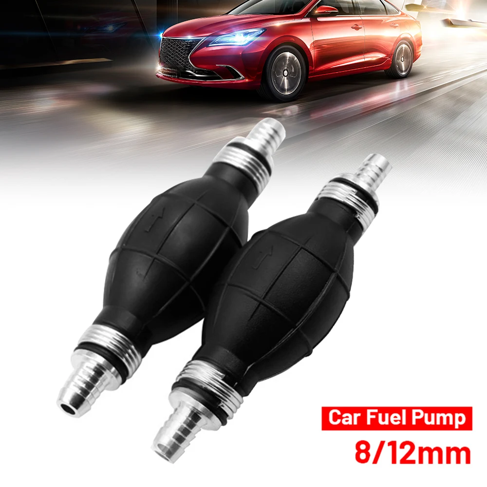 

8mm 12mm Car Hand Fuel Pump For Peugeot Motorcycles Hand Diesel Oil Petrol Pump Line Aluminum Fuel Systems Accessories