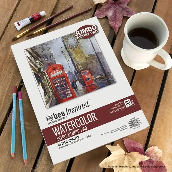 فنان الاستوديو بالألوان المائية ، شريط مربط ، 50 ورقة ، ورق من من نوع GB. lb