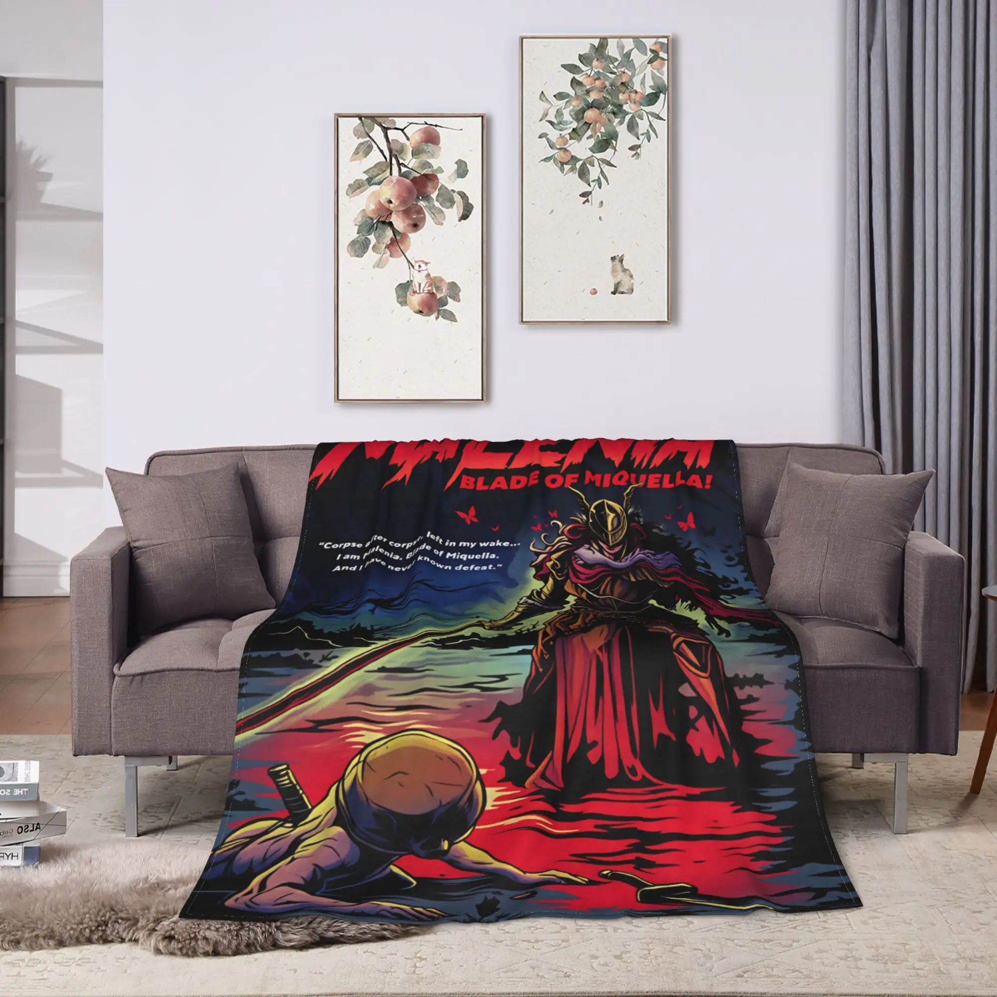 ELDEN RING Malenia Blade of Miquella Blanket Quality Super Warm  Throw Blanket Spring Airplane Travel Outdoor Graphic Bedspread