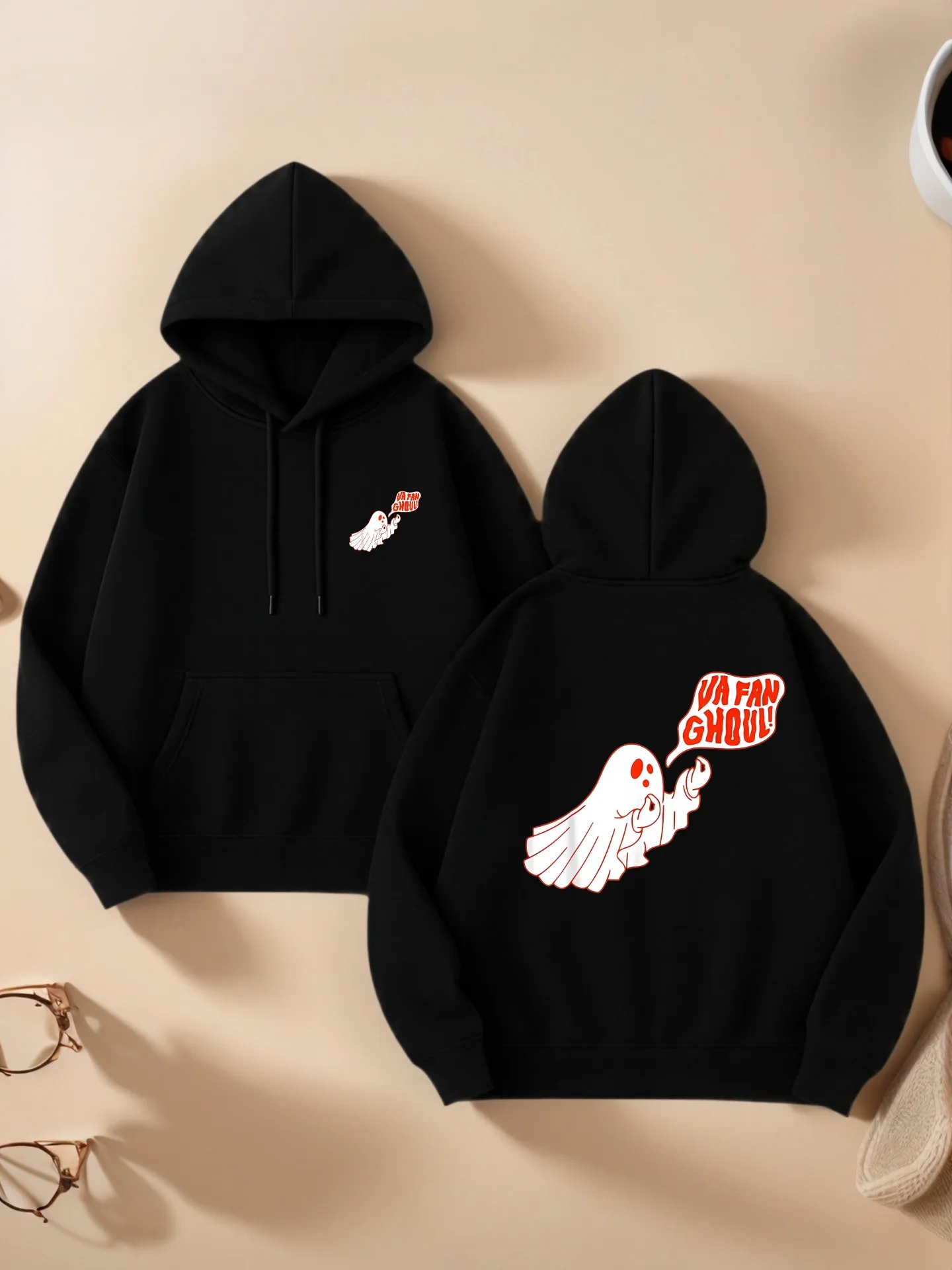 

Женская толстовка с графическим рисунком, эстетичная повседневная толстовка с капюшоном с принтом Ghost, мягкая ткань, повседневная повседневная одежда, для молодых мужчин