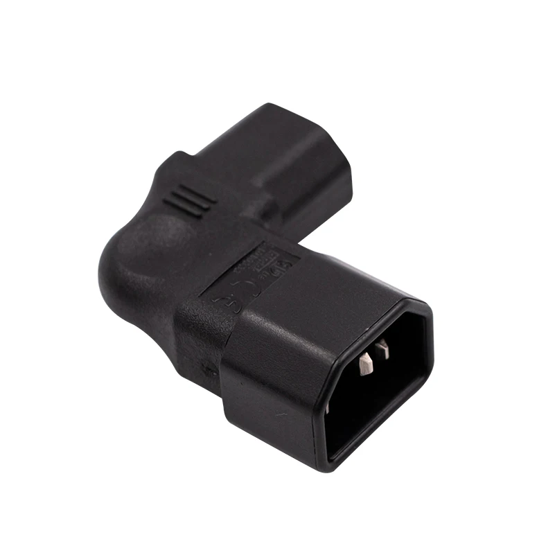 Universal IEC 320 C14 Male To C13 Right Angle Plug Power Adapter Converter For AC Power Supply Electrical Socket Outlets