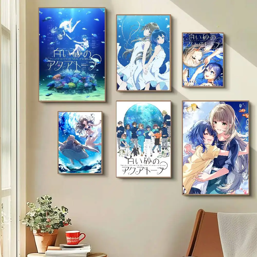 Anime Aquatope Of White Sand Classic Vintage Posters HD Quality Wall Art Retro Posters For Home Room Wall Decor