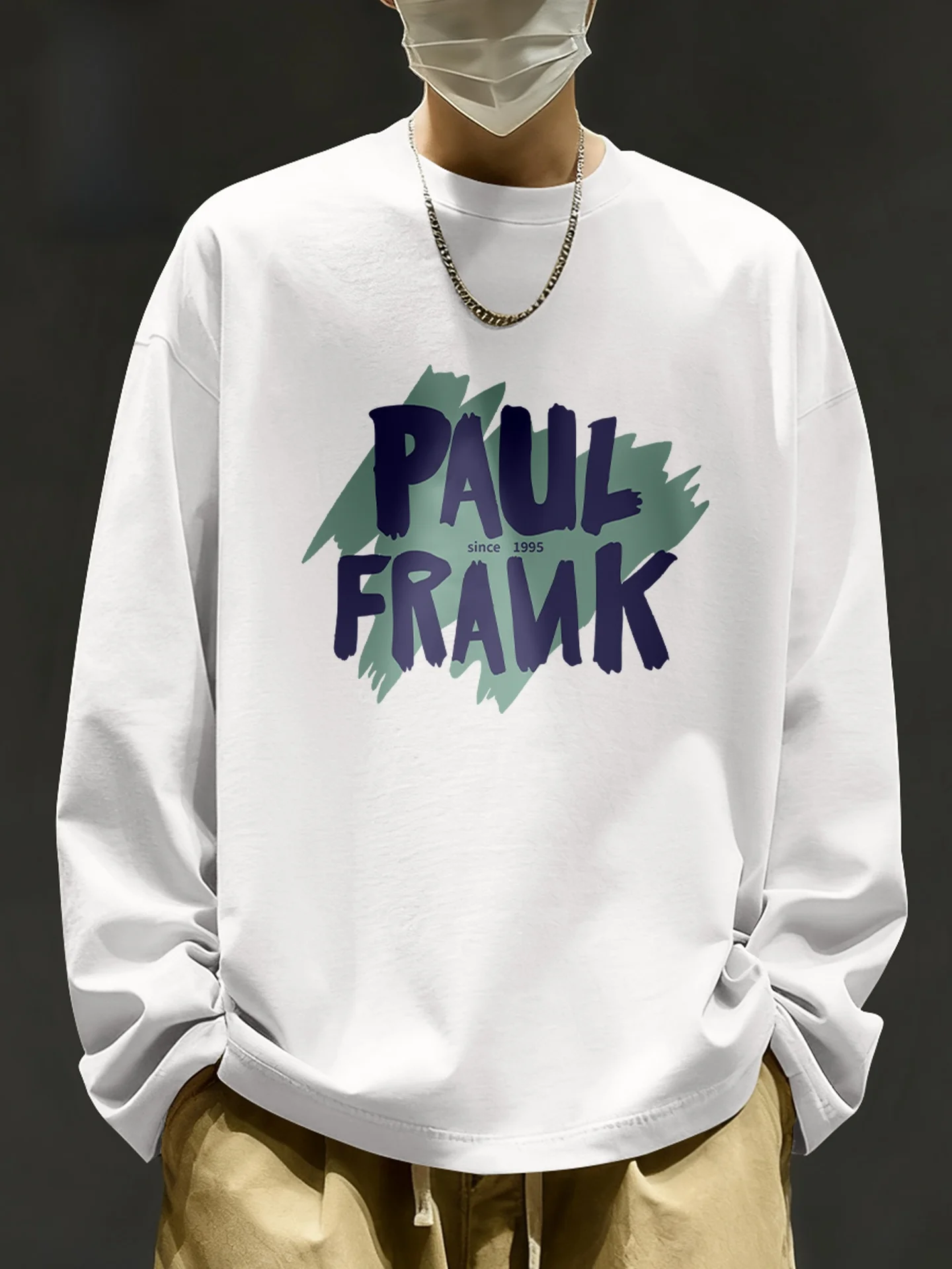 

Футболка с длинным рукавом из 100% хлопка, новая весенняя модель, базовая, дышащая, комфортная, повседневная.