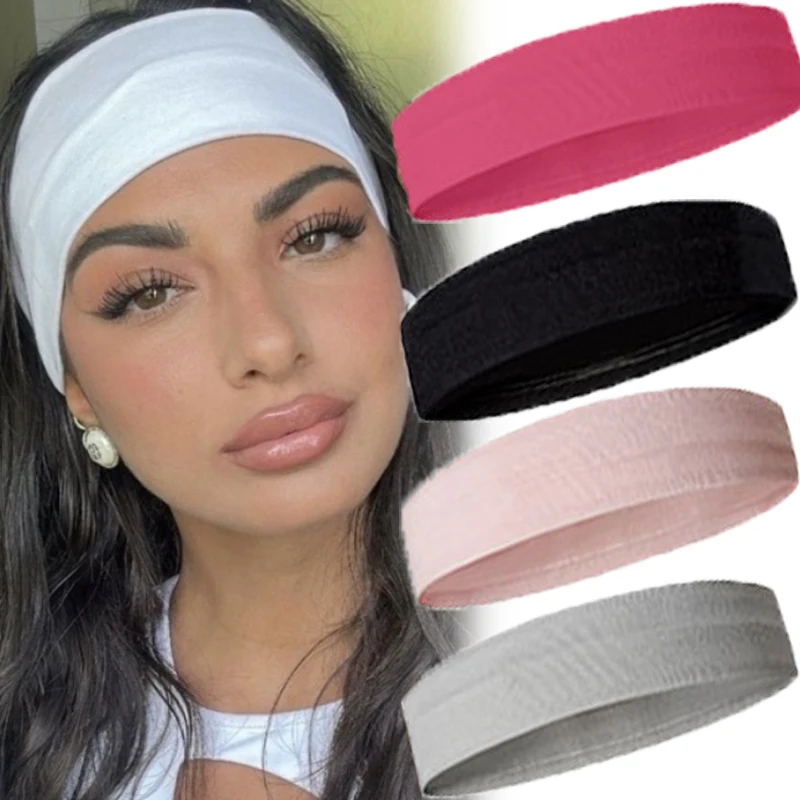 

Sports Headbands Solid Elastic Hair Bands Running Absorb Sweat Headband for Women Men Adjustable Hair Bands Accessories Headwrap