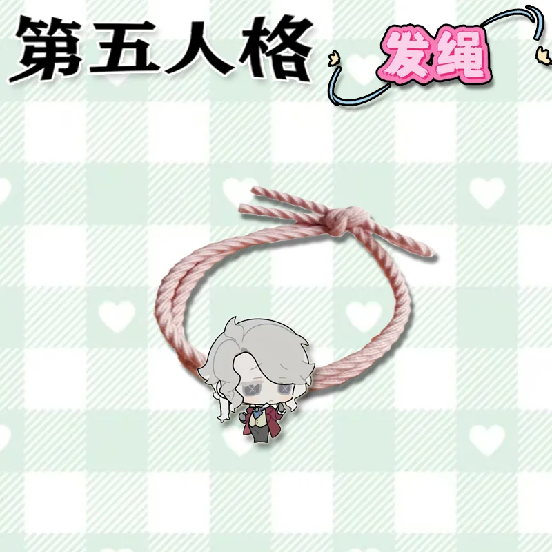 12 шт. Identity V аниме Luca Balsa Эмма Вудс веревка для волос Kawaii Высокая эластичность повязка на голову с героями мультфильмов для девочек и женщин аксессуары для волос подарки