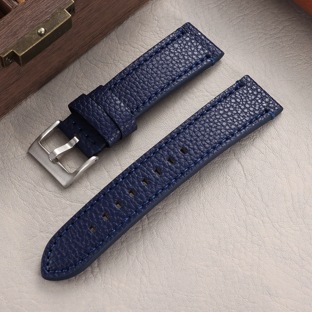 Leder-Uhrenarmband mit Litschi-Muster 18mm 20mm 22mm 24mm Armband für HUAWEI WATCH GT4 5 Pro Ersatz Universelle Weiche Uhrenarmbänder – Detail 14