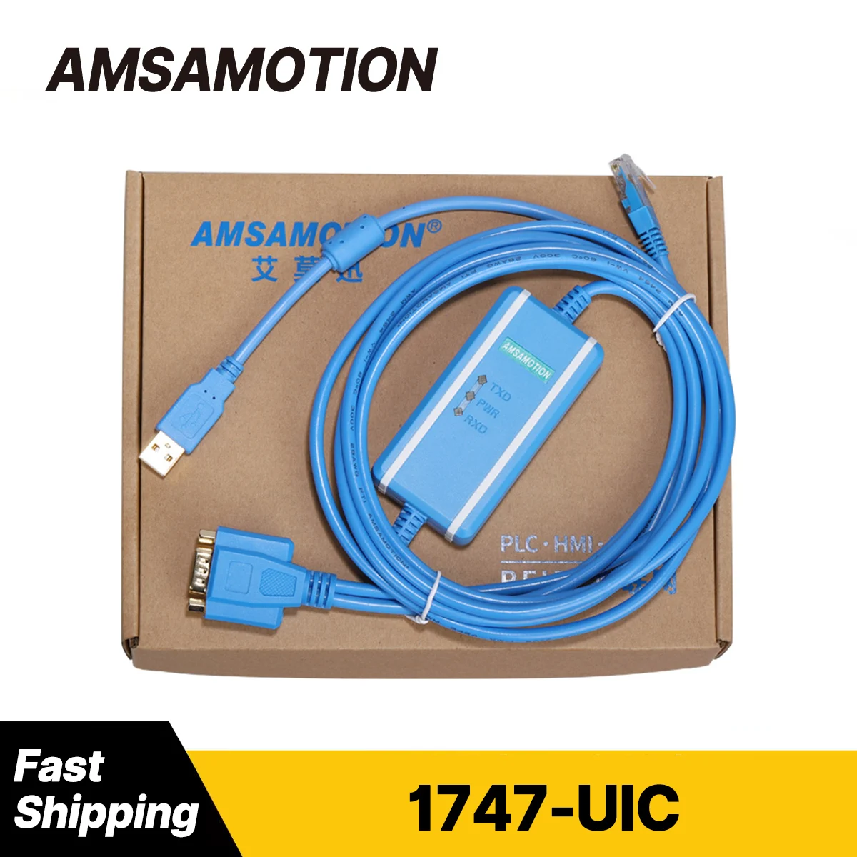 1747-PIC 1747-UIC Programming Cable for AB SLC Series 5/00 5/01 5/02 5/03 Data Cable RS232 To RS485