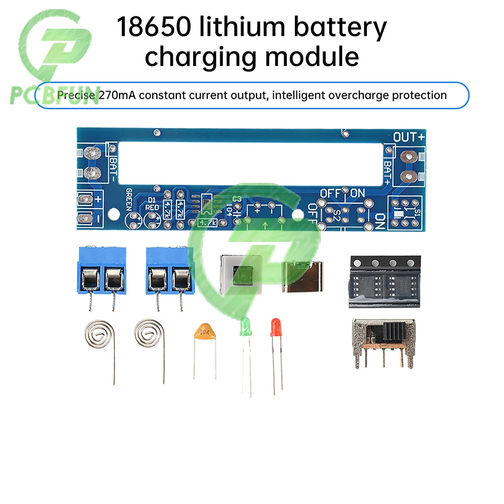 

18650 Lithium Battery Charging Module Diy Kit DC3.7V Lithium Li Battery Charging Charger Board DIY Power Bank Type-C