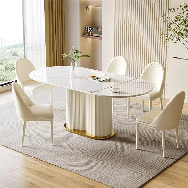 Decorations Design Dining Table Modern Unique Party Salon Kitchen Restaurant Tables Space Saving Mesas De Comedor Furniture Home