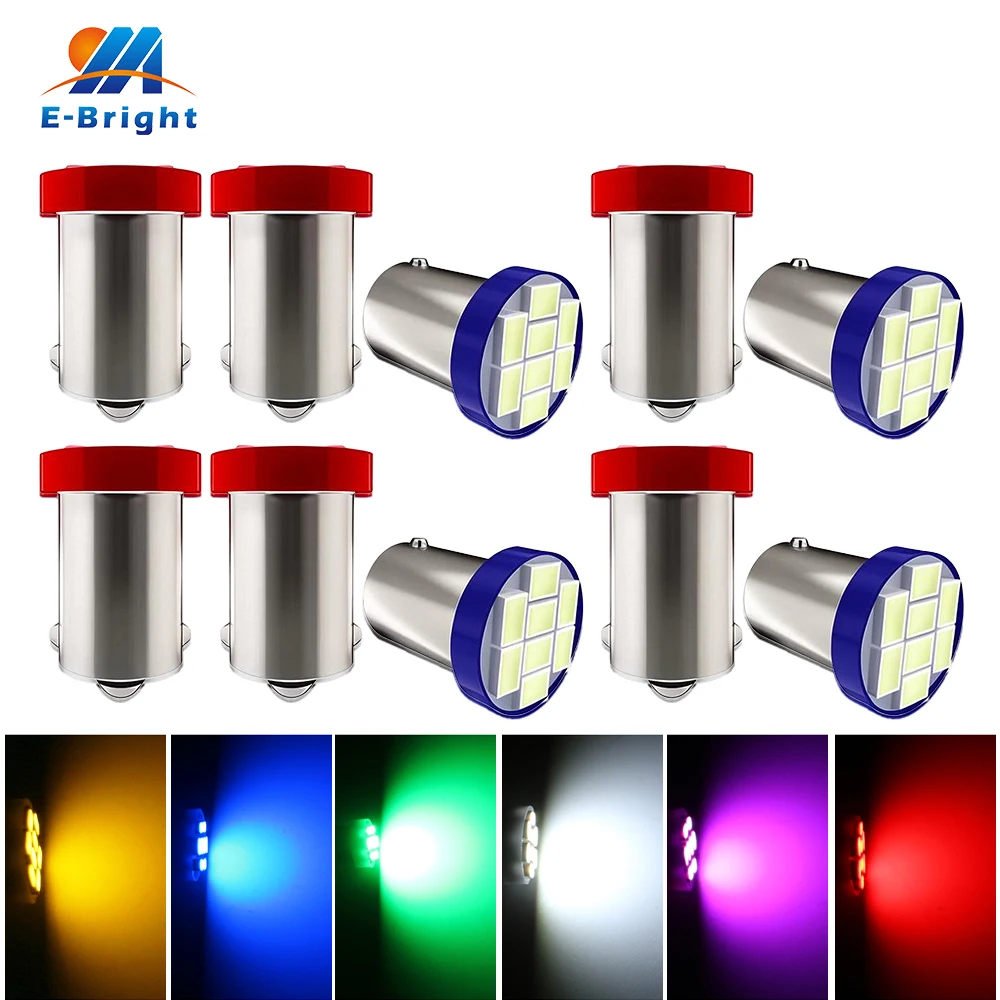 10PCS No-polar AC 6V 6.3V BA9S 44 47 T11 T4W Bayonet Bulb Pinball Battery Game Lamp Bike White Blue Red Green Amber Pink